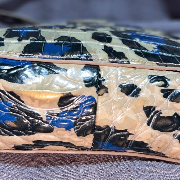 Brahmin “Marley” Blue Leopard Print Crossbody - Picture 8 of 11